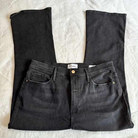 Frame Black Le Sylvie Kick Boot Jeans Women’s Size 33 - Picture 1 of 10